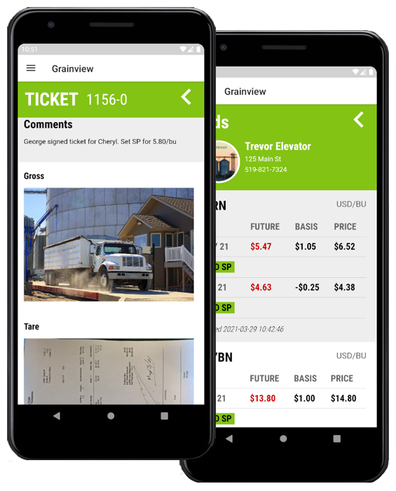 Grainview App for iOS and Android